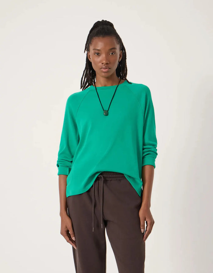 Matilda Raglan Top - Bright Green
