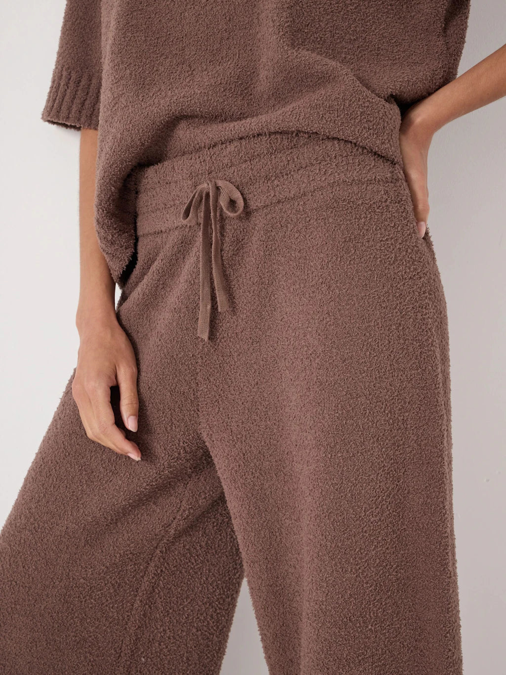 Supersoft Lux Wide Leg Trousers - Mocha Brown