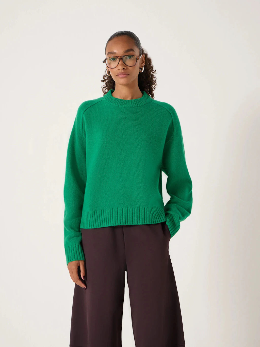 Nina Merino Wool Jumper - Bright Green