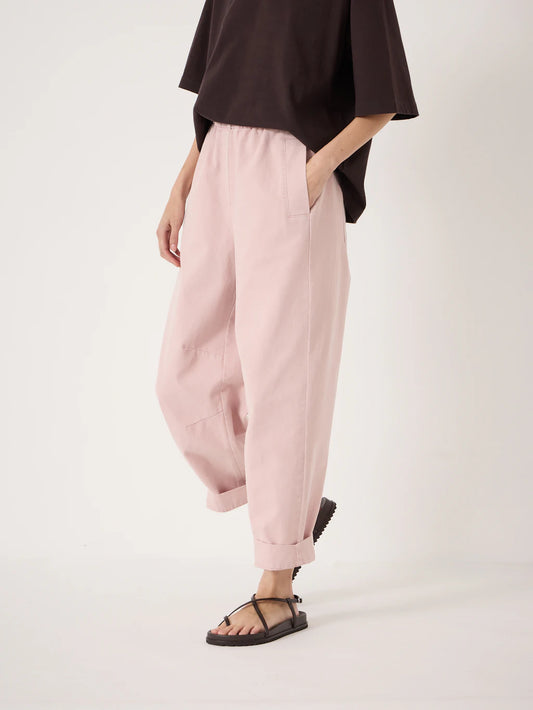 Jack Barrel Leg Pull On Trousers - Pale Pink