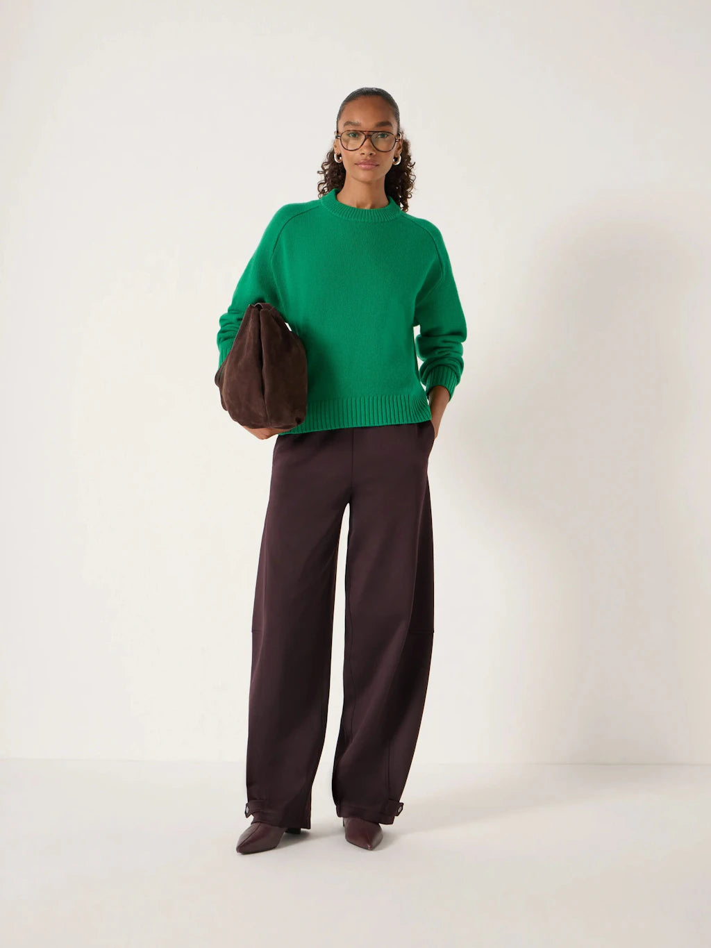 Nina Merino Wool Jumper - Bright Green