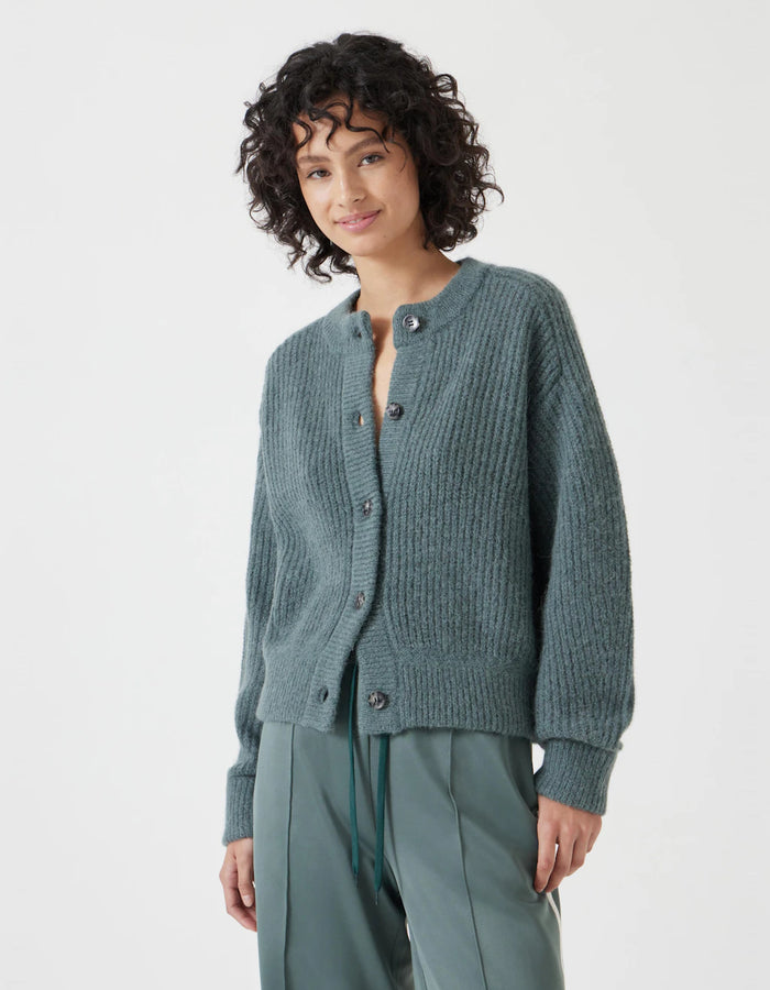 Raven Wool Blend Cardigan - Sage Green