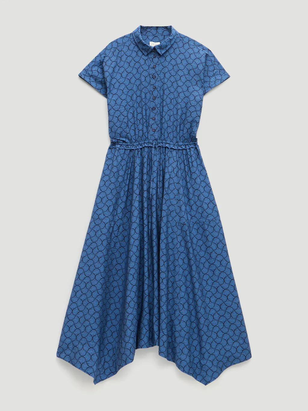 Lila Short Sleeve Hanky Hem Dress - Seashell