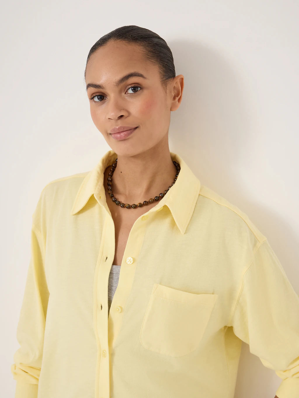 Jersey Slub Shirt - Soft Yellow