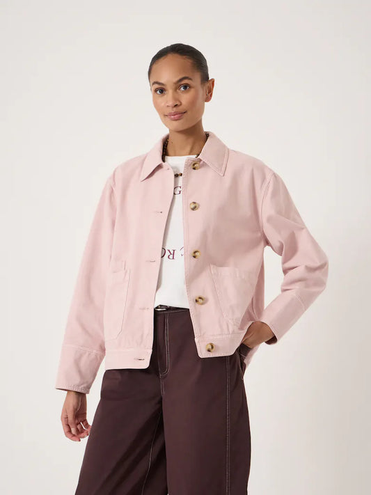 Avril Cotton Barn Jacket - Pale Pink