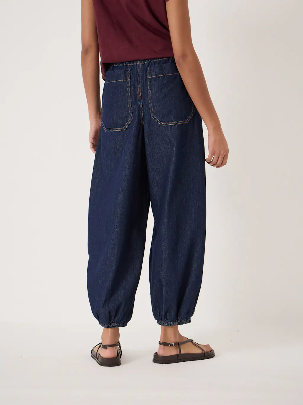 Billie Bubble Hem Jeans - Dark Indigo