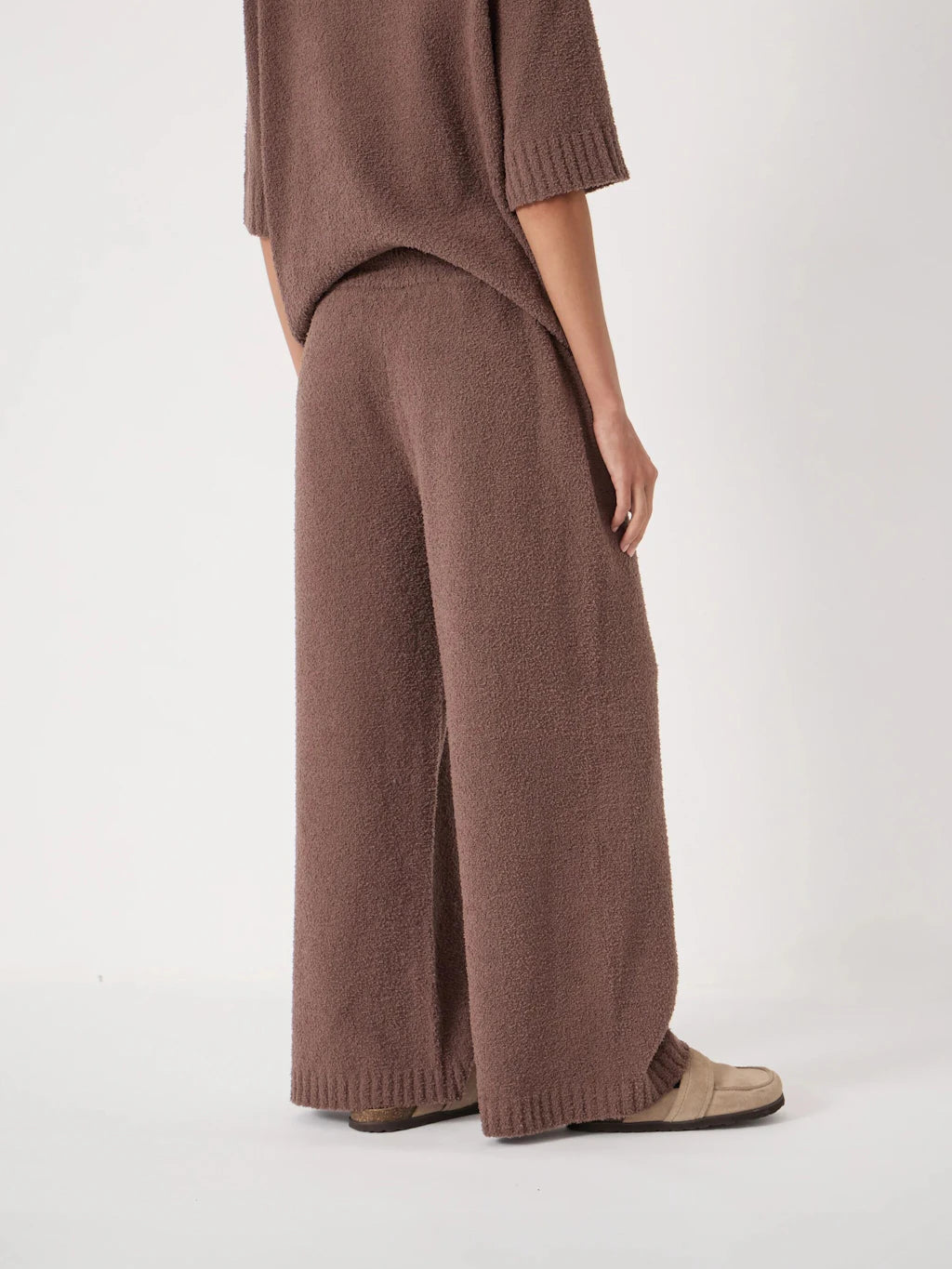 Supersoft Lux Wide Leg Trousers - Mocha Brown