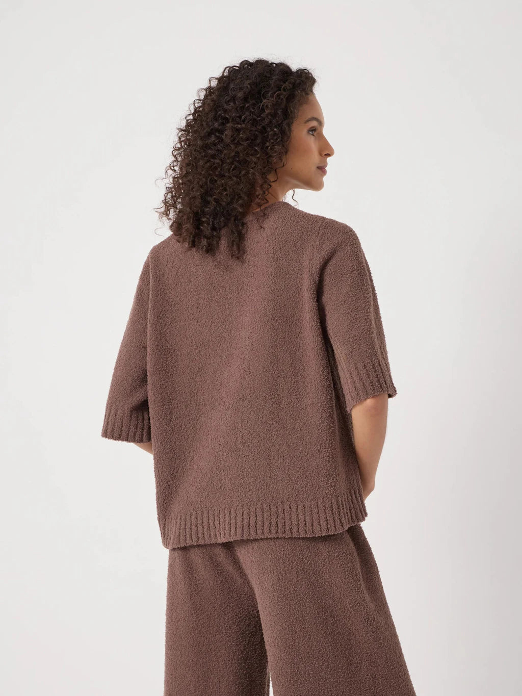 Supersoft Lux Short Sleeve Top - Mocha Brown