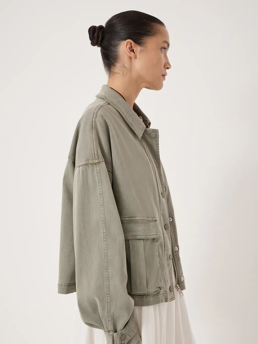 Melinda Utility Jacket - Washed Khaki