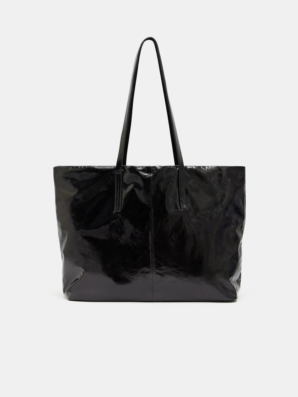 Patent Leather Tote - Black
