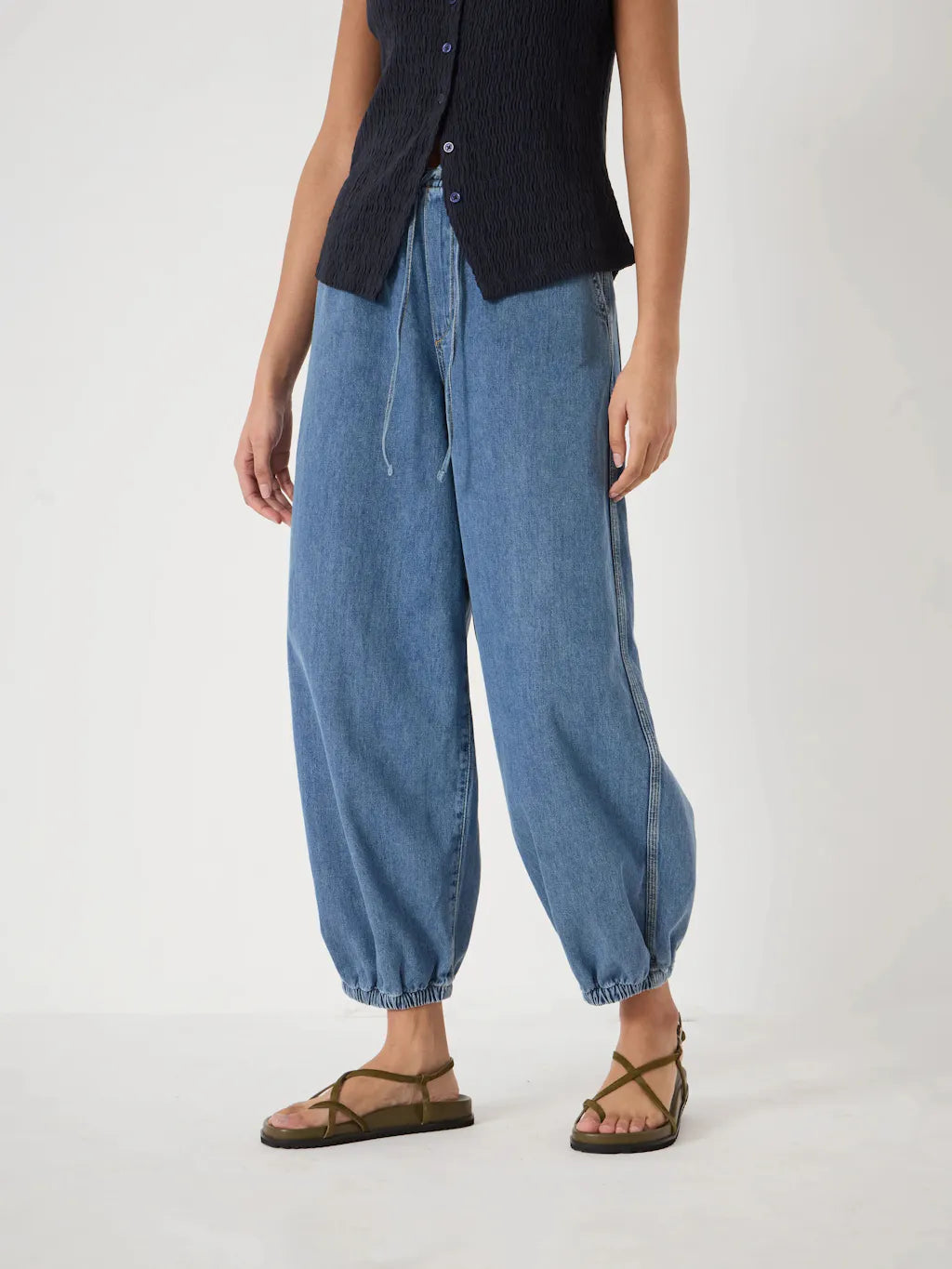 Billie Bubble Hem Jeans - Classic Blue