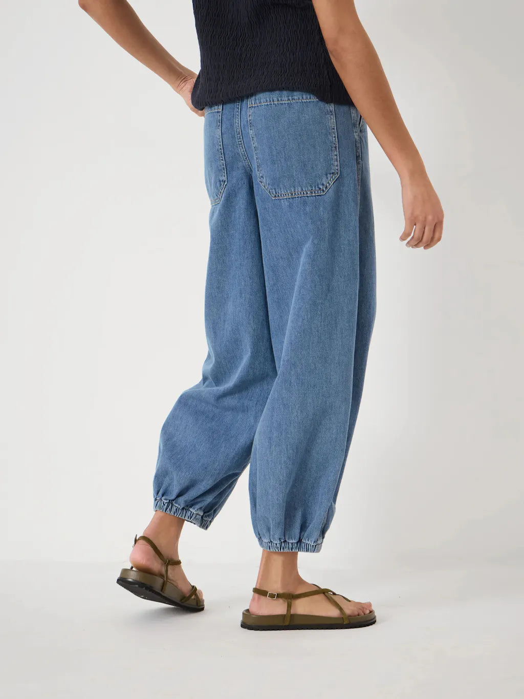Billie Bubble Hem Jeans - Classic Blue