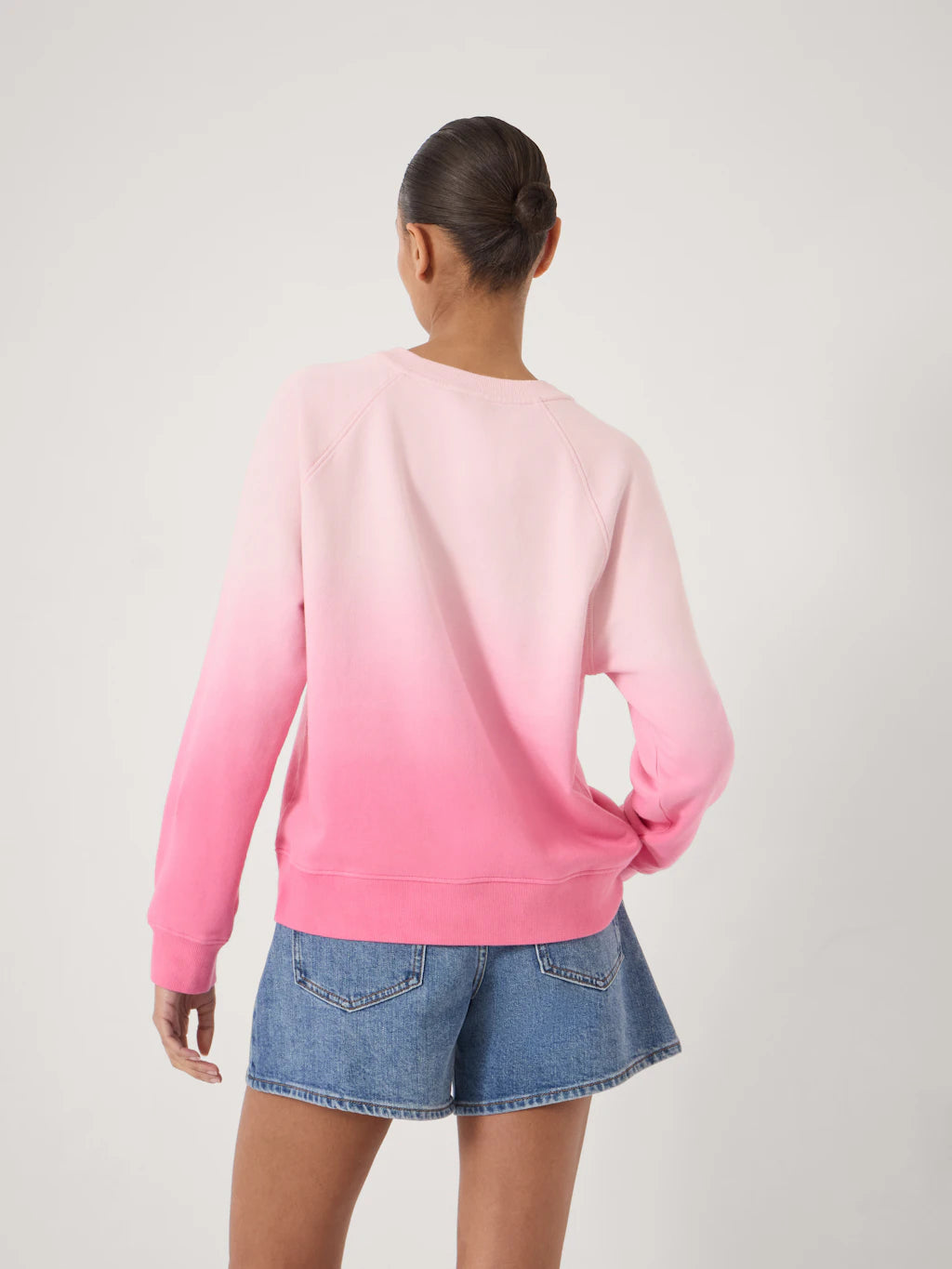 Aven Ombre Cotton Sweatshirt - Azalea Pink