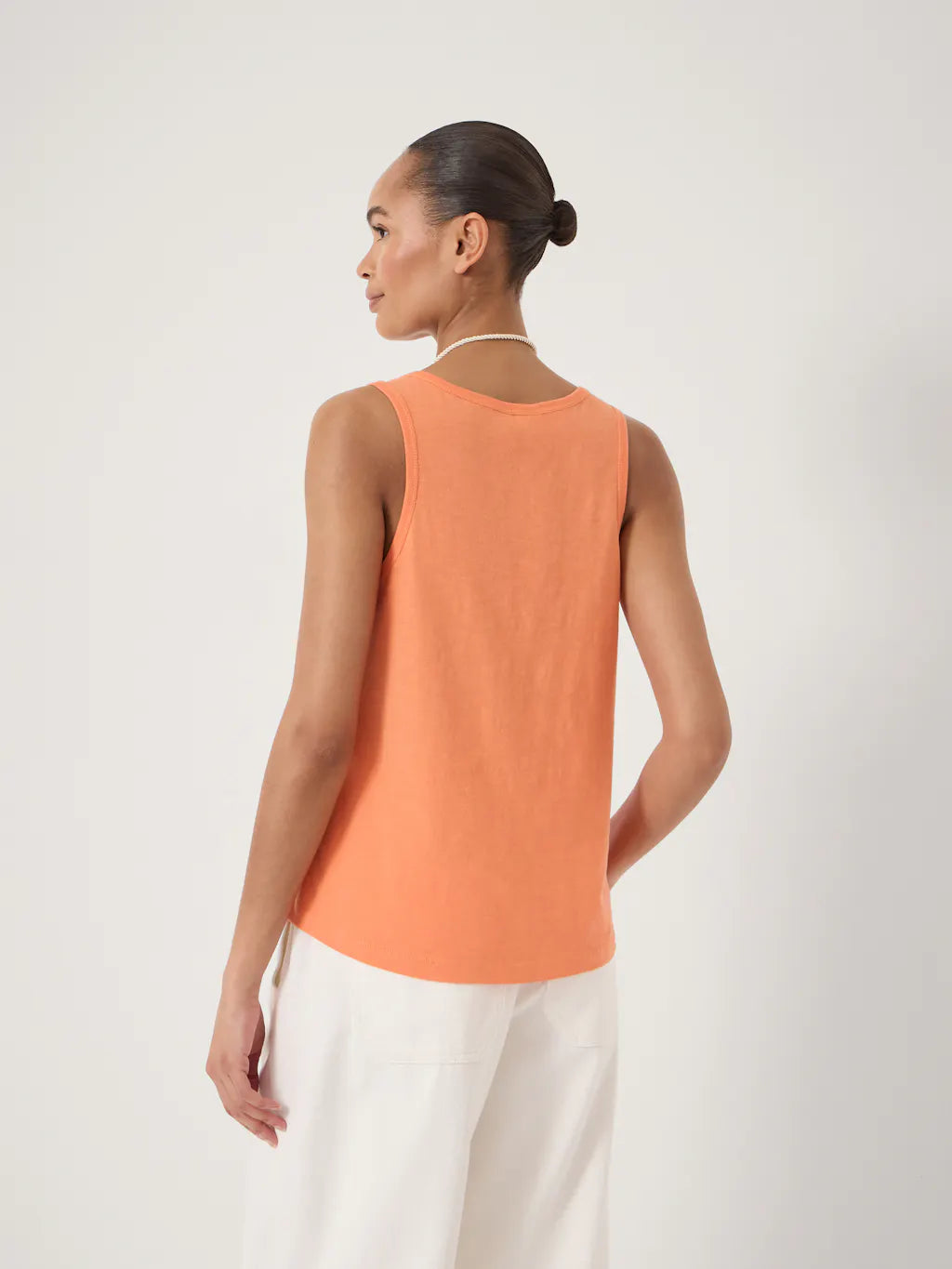 Cotton Slub Tank Top - Dusty Orange