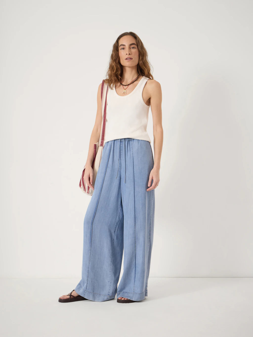 Petunia Chambray Trousers - Washed Light Blue