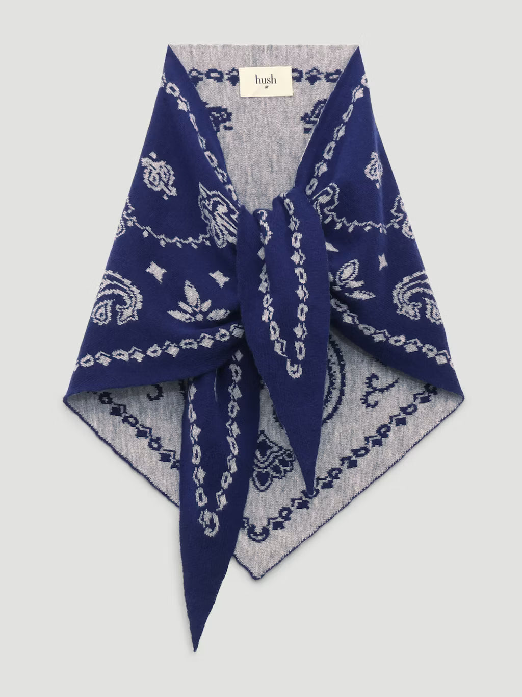 Paisley Triangle Scarf - Bright Blue