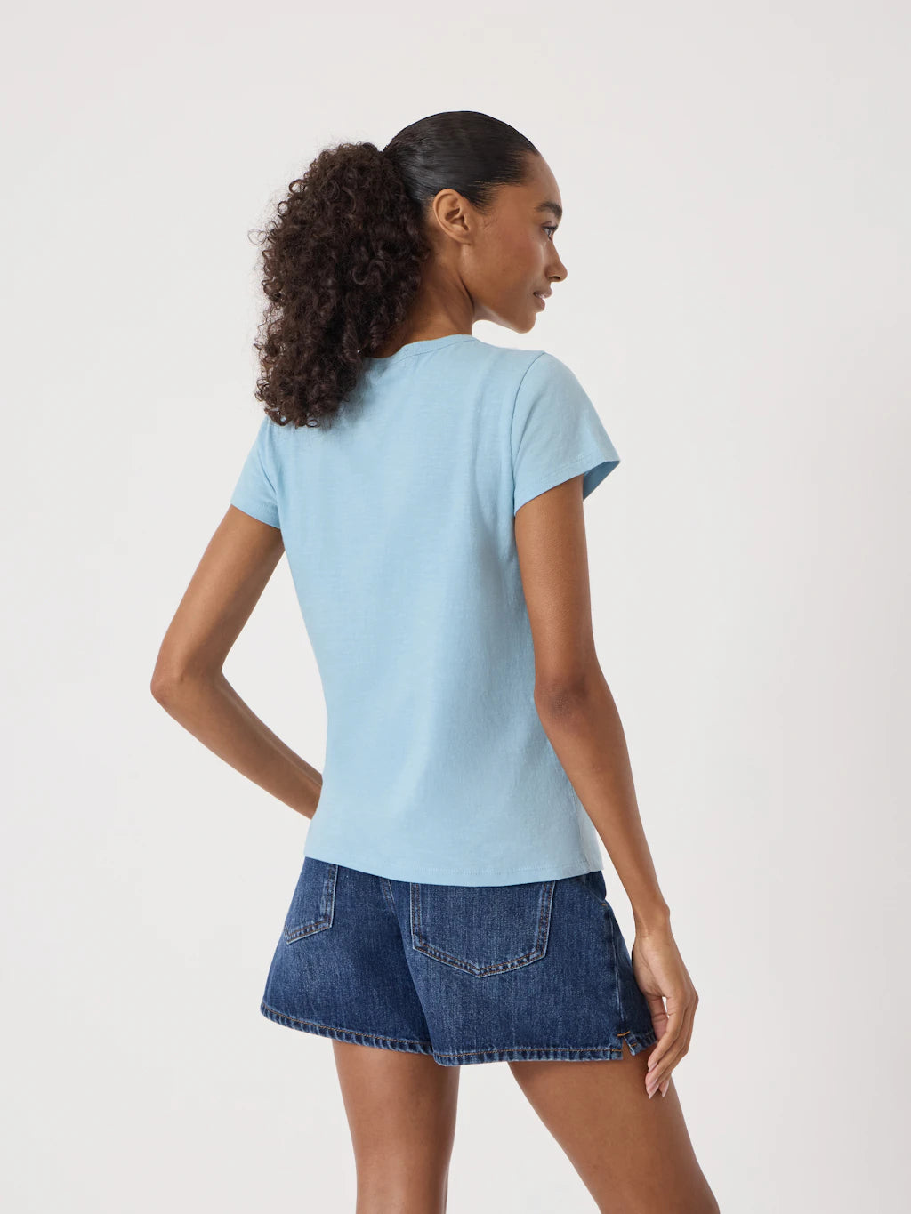 La Siesta Graphic Slub T-Shirt - Soft Blue