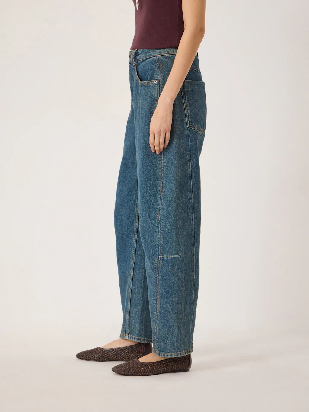 Bronnie Tapered Leg Jeans - Mid Authentic Wash