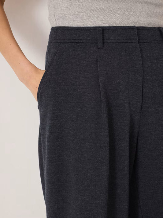 Rian Premium Jersey Tailored Trousers - Charcoal Marl