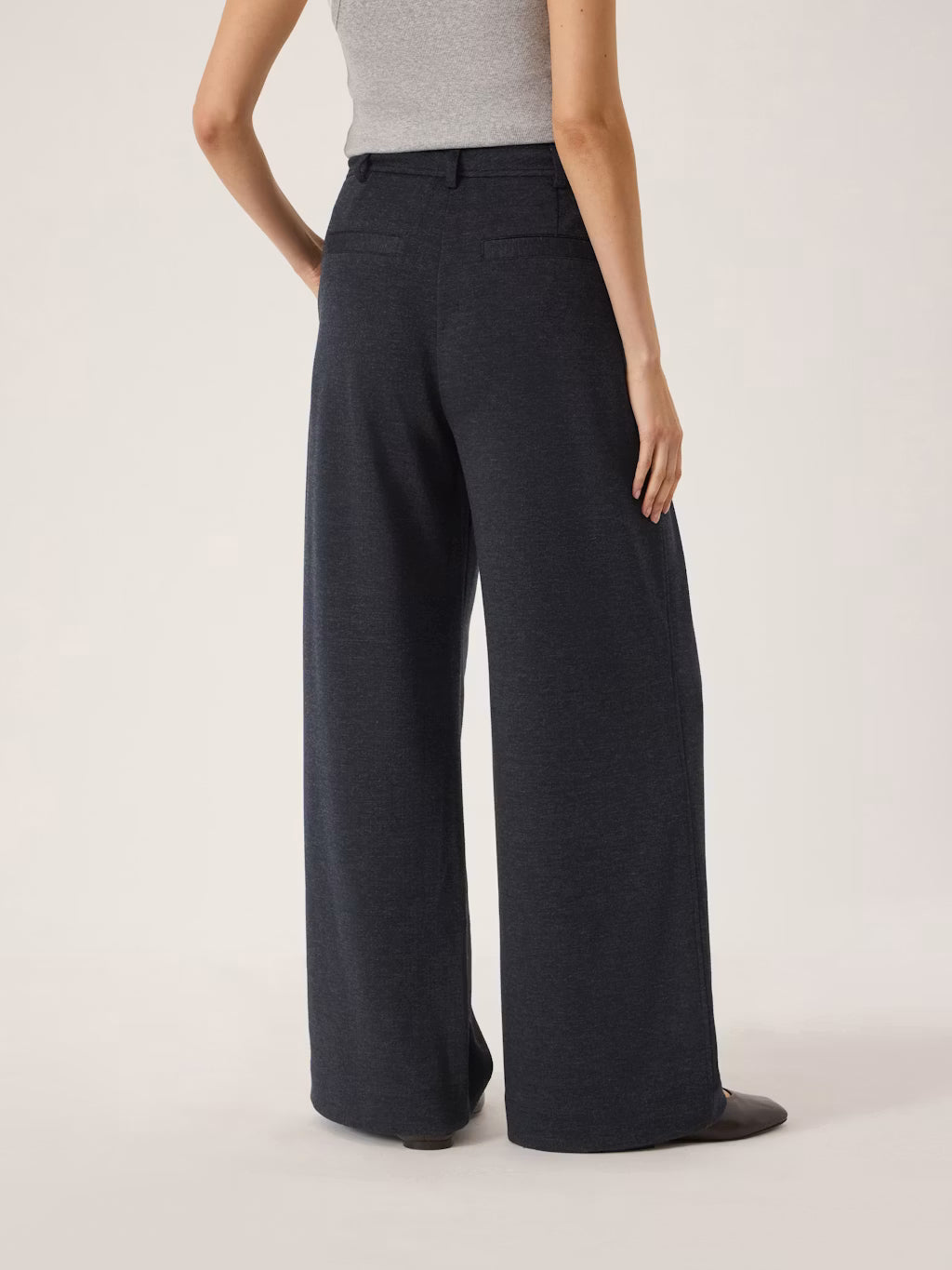Rian Premium Jersey Tailored Trousers - Charcoal Marl