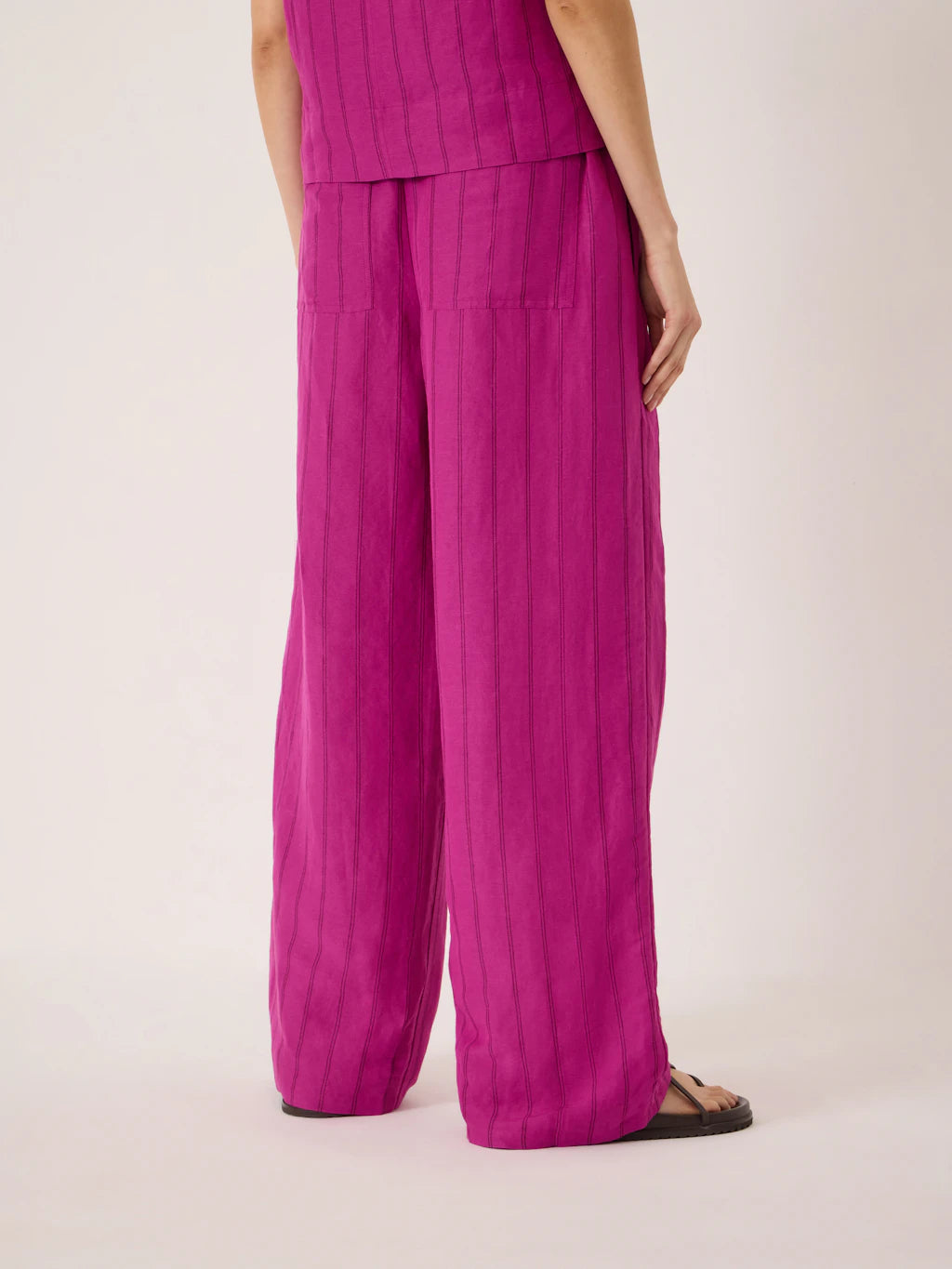 Aderyn Stripe Linen Blend Trousers