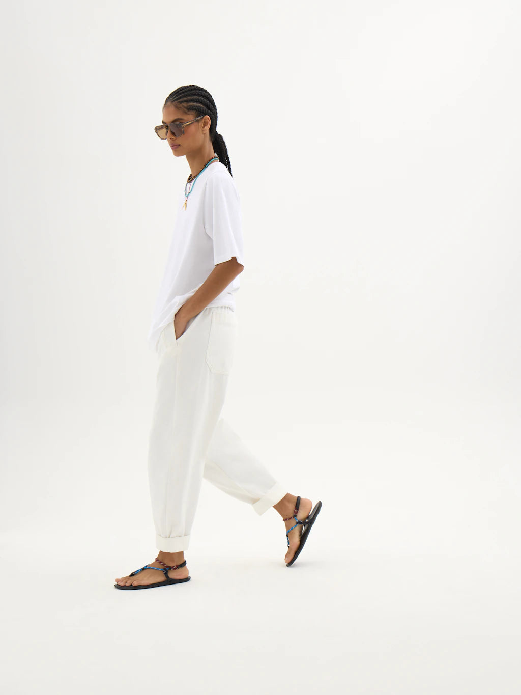 Longline Oversized T-Shirt - White