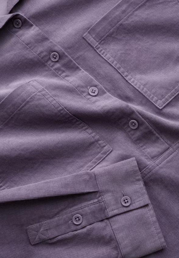 Coppice Shirt-Style Cord Tunic - Echium