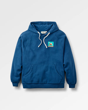 Deep blue cotton hoodie.