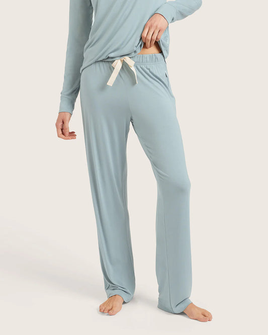 Bamboo Jersey Sleep Pants - Mineral Blue