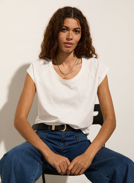 Catherine Organic Cotton Tee / Pure White