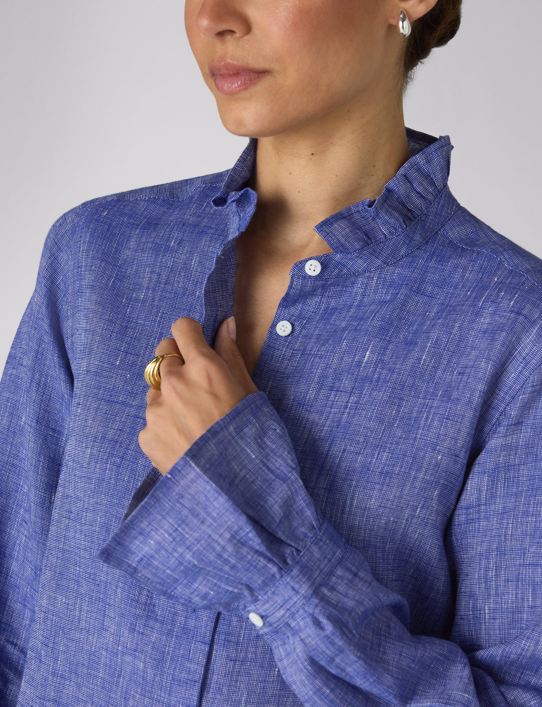 Kew Blouse: Linen, Lapis Blue (Copy)