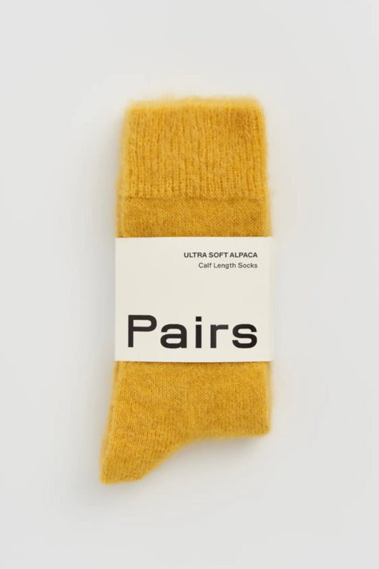 Yellow Ultra Soft Alpaca Socks