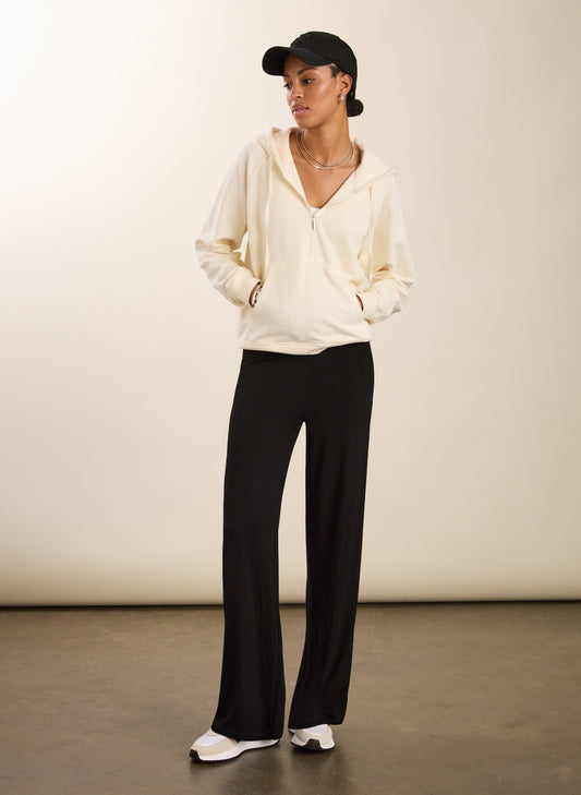 Bonnie Wide Leg Leggings / Caviar Black