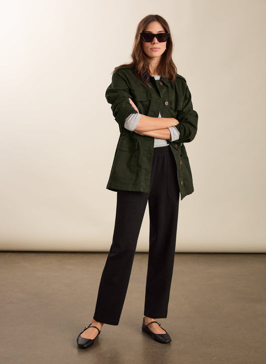 Billie Ponte Carrot Leg Trousers / Caviar Black
