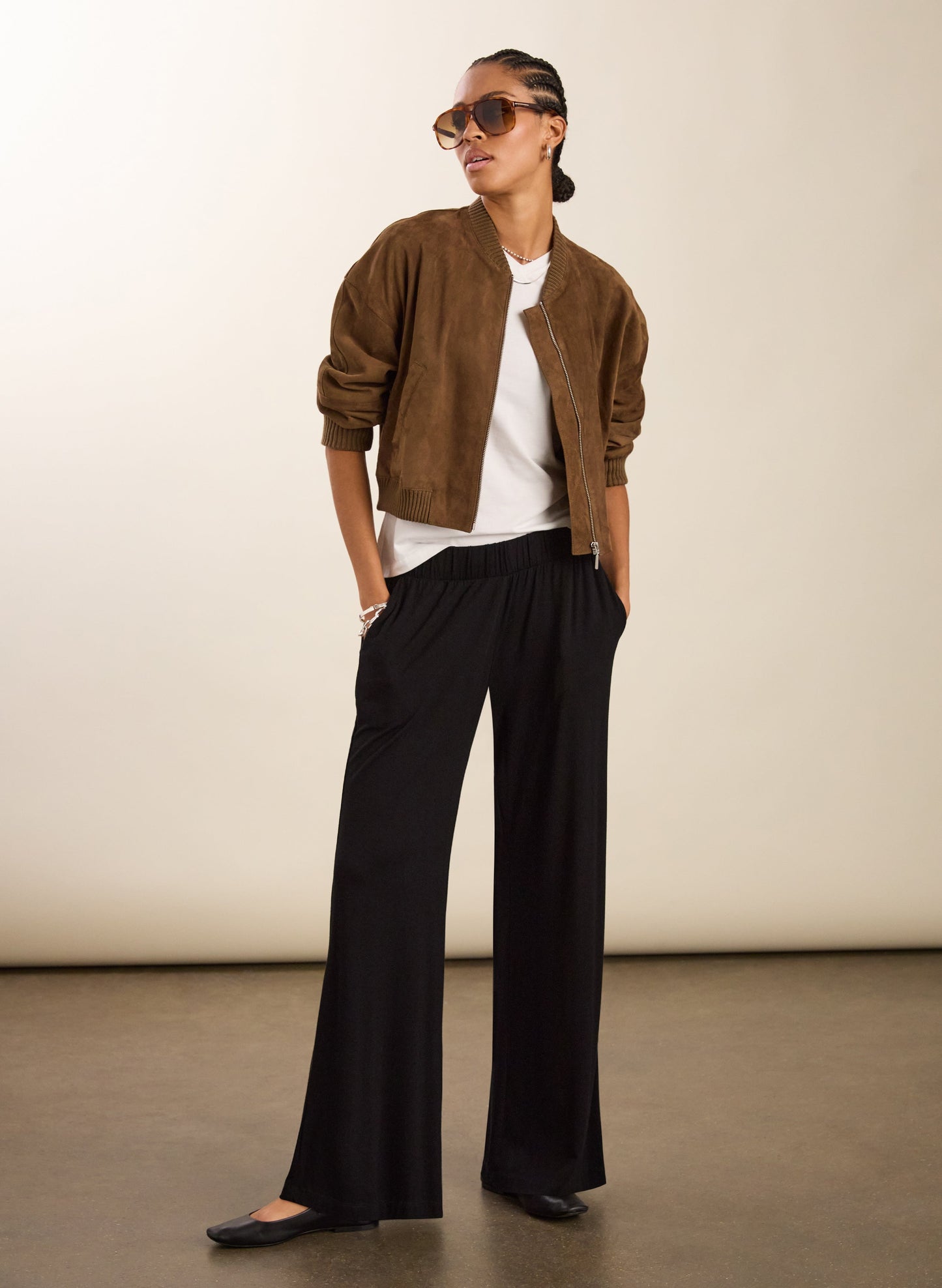 Palazzo Trousers / Caviar Black