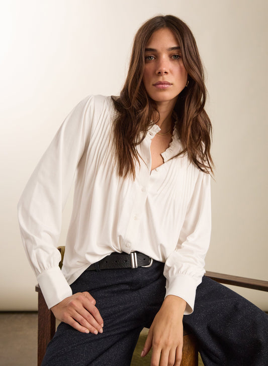Imken Long Sleeve Blouse / Pure White