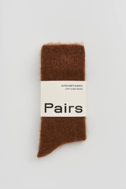 Brown Soft Alpaca Socks