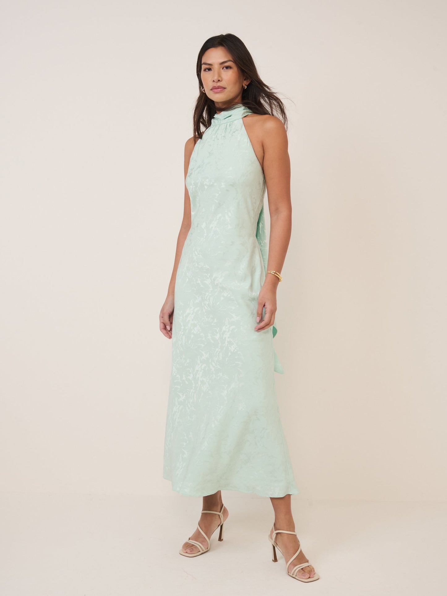Mint Green Jacquard Fifi Maxi Dress
