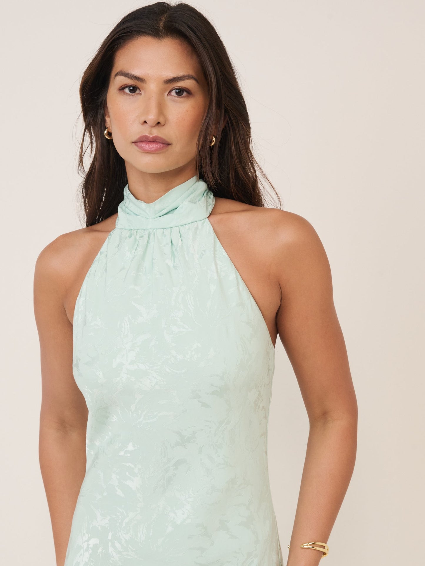 Mint Green Jacquard Fifi Maxi Dress
