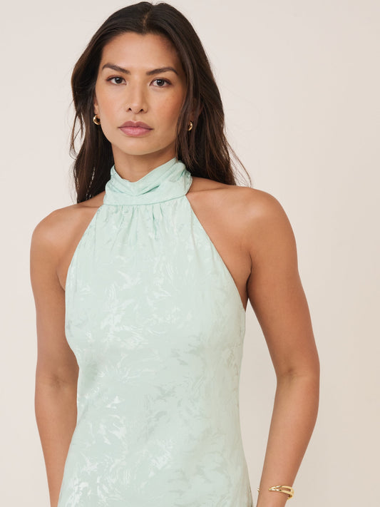 Mint Green Jacquard Fifi Maxi Dress