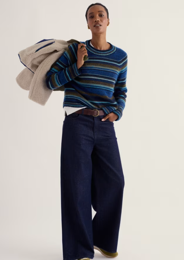 Quay Hill Stripe Jumper - Adrift Bright Marine Mix