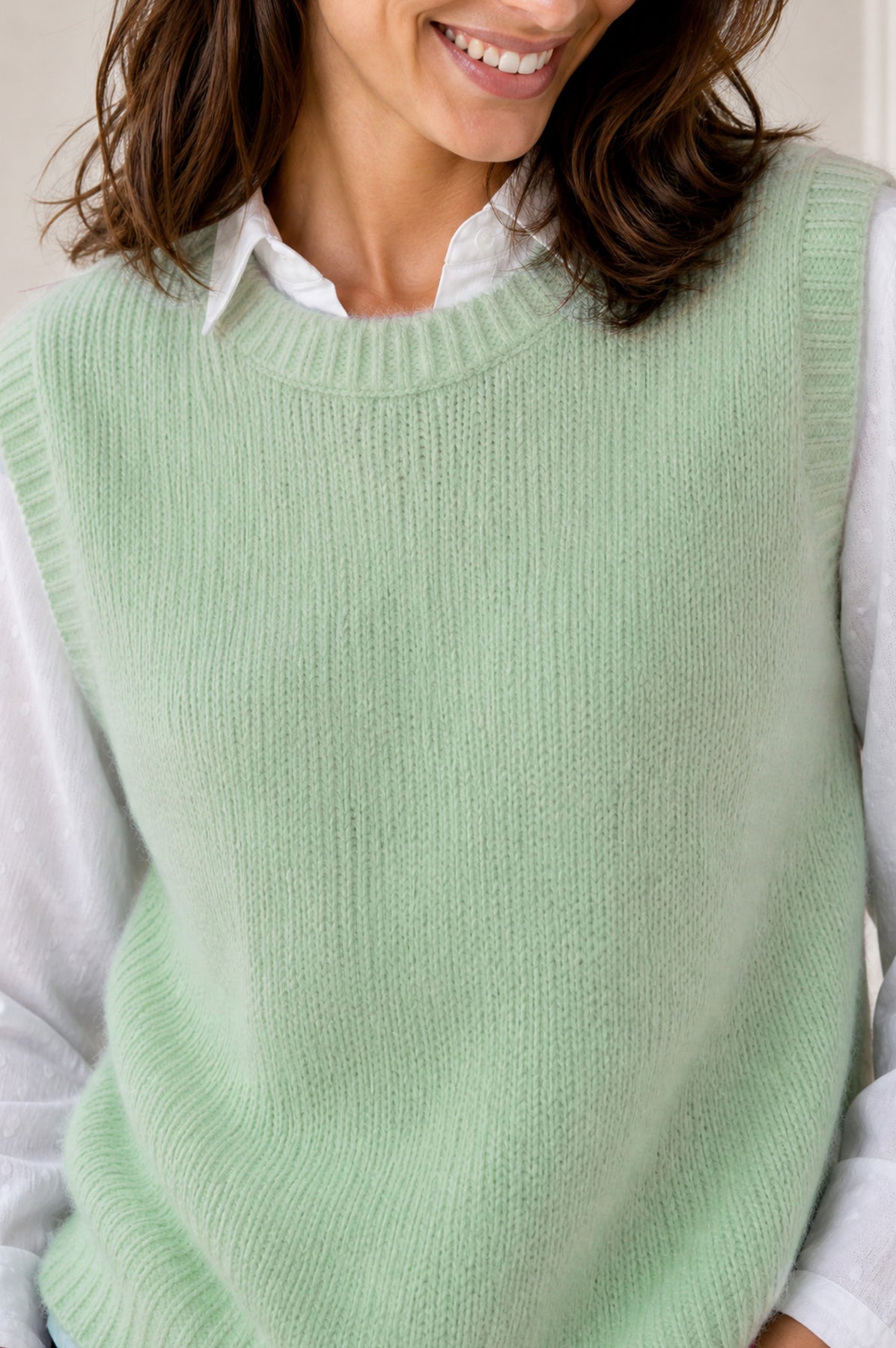 Alpaca Blend Knitted Tank - Light Sage
