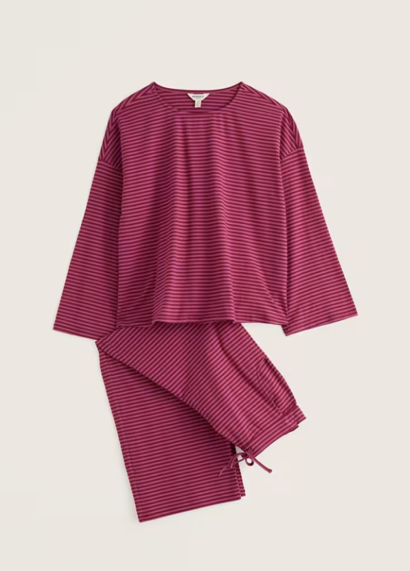 Dream Flared Sleeve Jersey Pyjamas - Obliques Flag Rosa