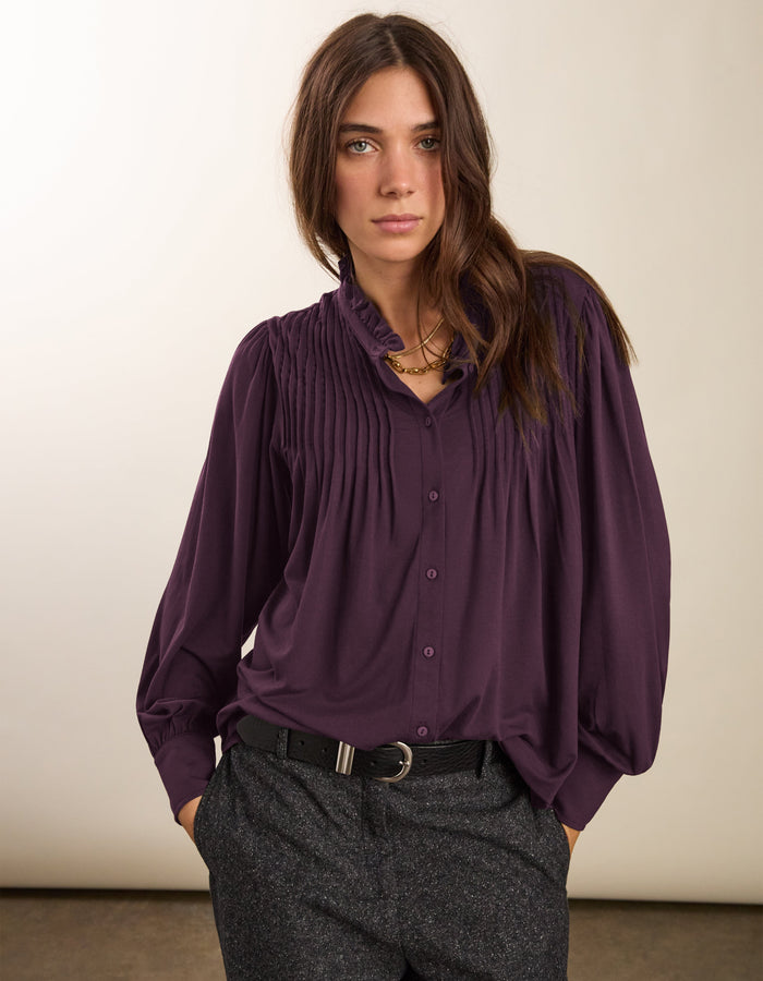 Imken Long Sleeve Blouse / Plum