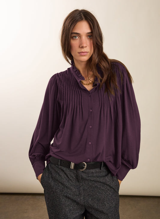 Imken Long Sleeve Blouse / Plum