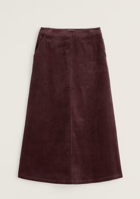 Window Wren Cord Midi Skirt - Seedbed