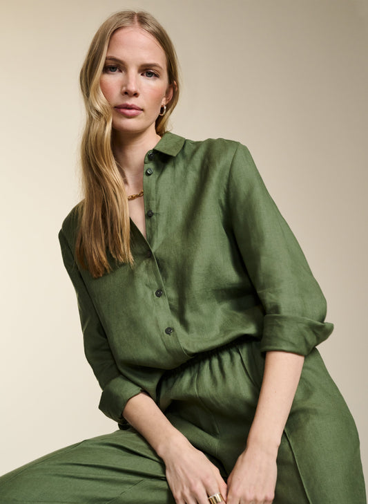 Della Hemp Shirt Light Khaki