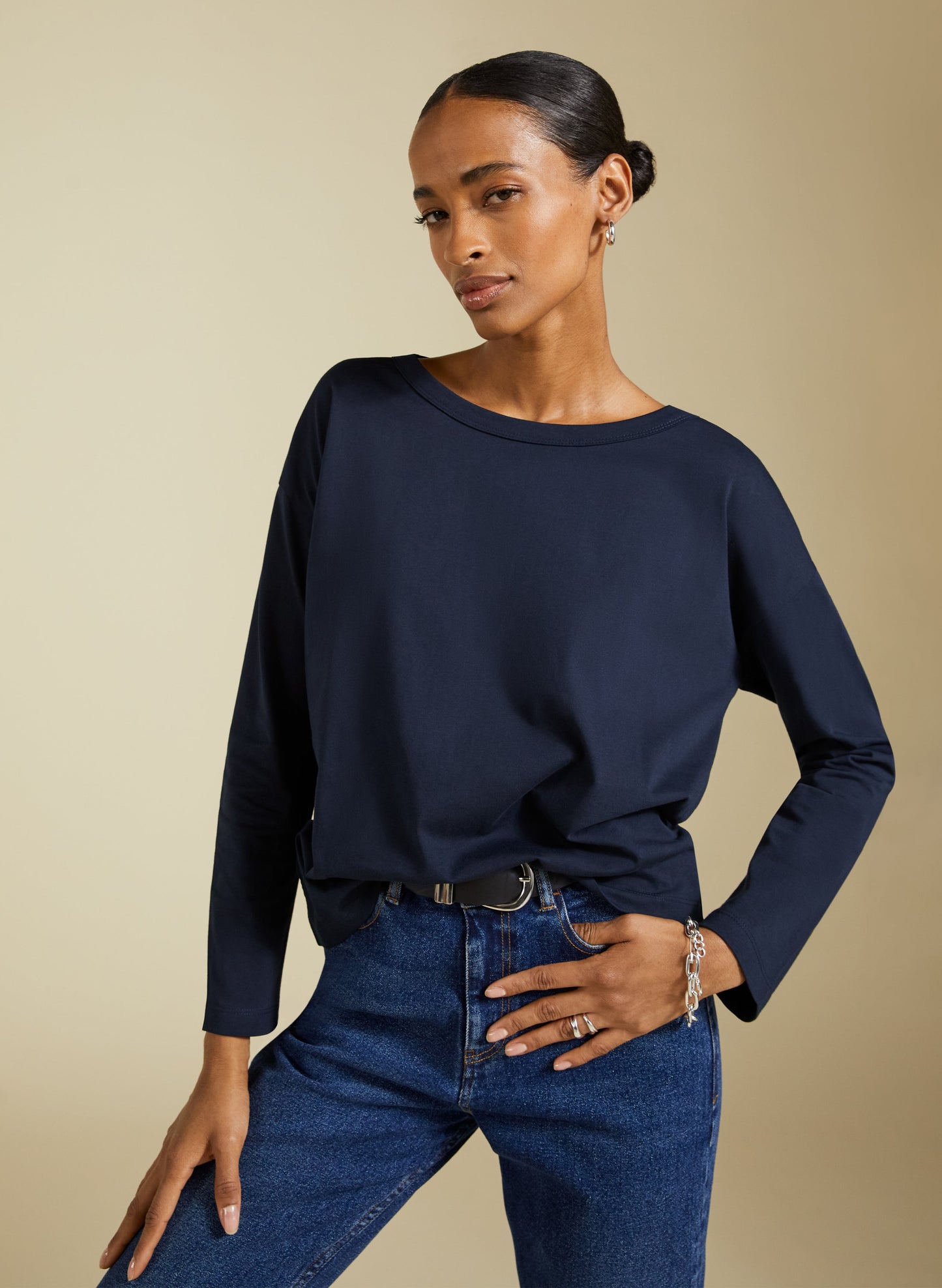 Montrose Organic Cotton Relaxed Top Deep Indigo