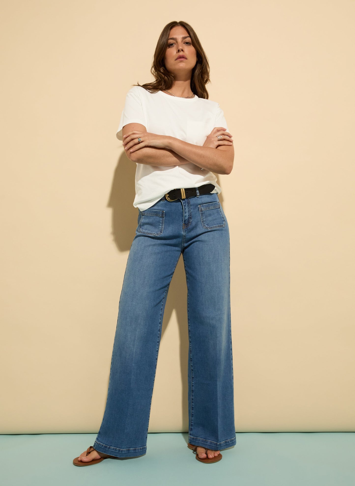 Robyn Organic Cotton Stretch Jeans / Light Washed Indigo