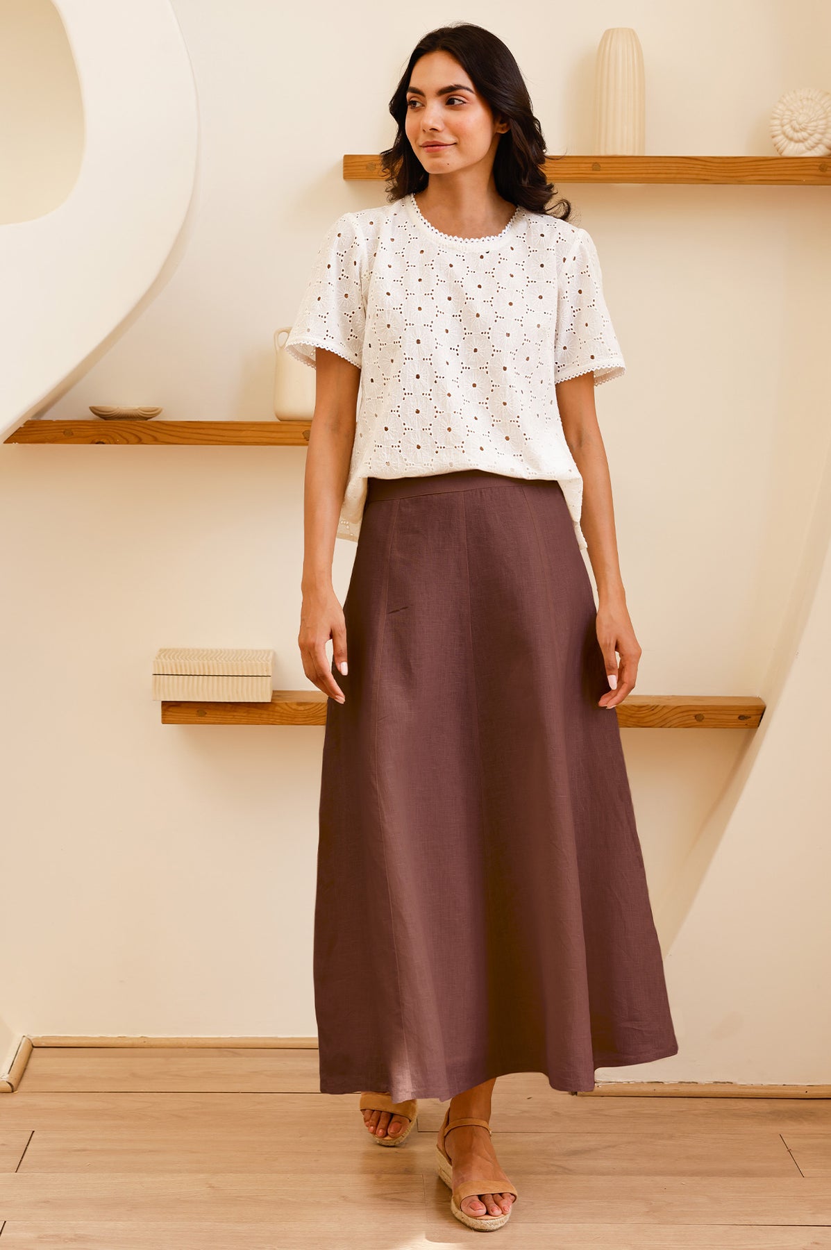 Broderie Cotton Blouse - Ivory